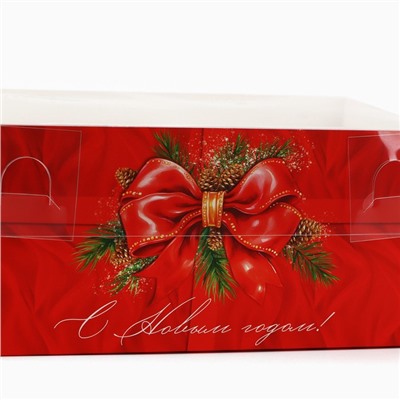 Коробка для капкейка «С Новым годом!», 8×16×7.5 см