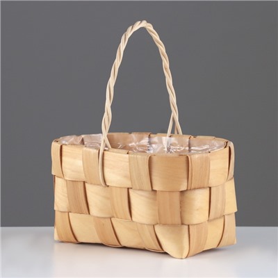 Корзина плетёная, 17×10×9/18.5 см, секвойя