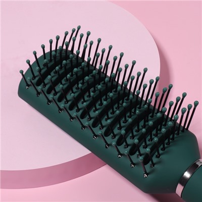 Расчёска массажная, вентилируемая, 5.5×23(±1) см, зелёная