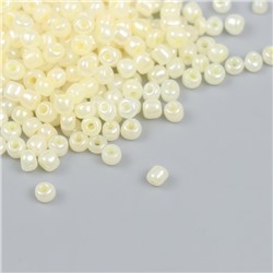 Бисер стекло 6/0 «Бледно-жёлтый», перламутр, 450 г