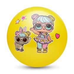 Мяч пвх 23 см "Куклы-модницы" с наклейкой, в сетке