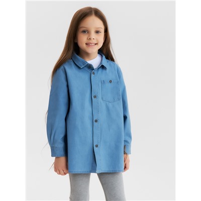 Рубашка детская джинсовая KAFTAN, размер 30 (98-104 см), голубая