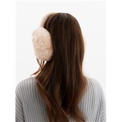 Меховые наушники складные женские MINAKU, бежевые, размер 54-58