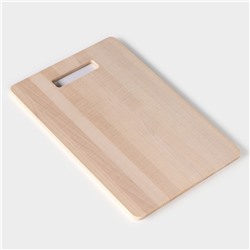 Доска разделочная с желобом Доляна «Классика» 30×20×0.8 см, массив берёзы