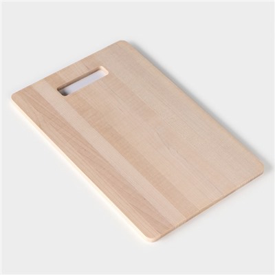 Доска разделочная с желобом Доляна «Классика» 30×20×0.8 см, массив берёзы