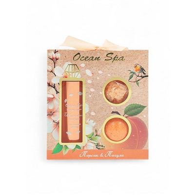 Подарочный набор косметический Ocean Spa персик и пачули, 370 г