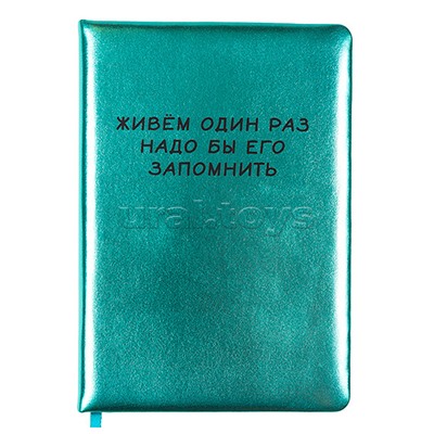 Записная книжка 160л. клетка "Живем один раз" A5 (140 ммx205 мм)