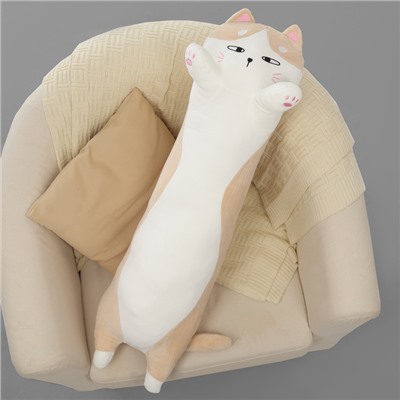Мягкая игрушка-подушка «Кот», 90 см, цвет бежевый