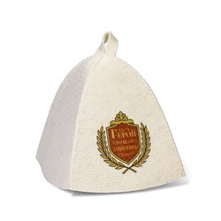 Шапка для бани и сауны «Герой и защитник», полиэфир, шерсть