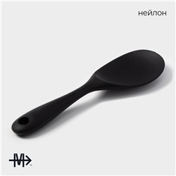 Ложка гарнирная Magistro Black, нейлон, 22×6.5 см, чёрная