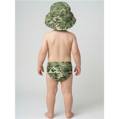 Комплект детский для мальчиков: плавки трикотажные, панама текстильная