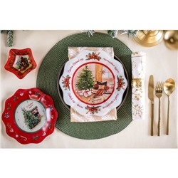 Тарелка новогодняя плоская «Новый год», d=23 см
