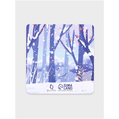 Брошь новогодняя «Ёжик с подарком», цветная в золоте