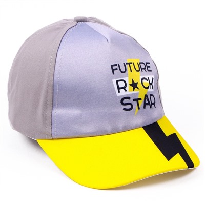 Кепка детская Future rock star, серая, р-р 54