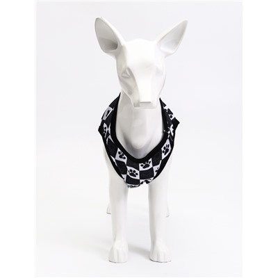 Майка для животных «Шахматы», размер L, ДС 34 см, ОГ 46 см, ОШ 34 см