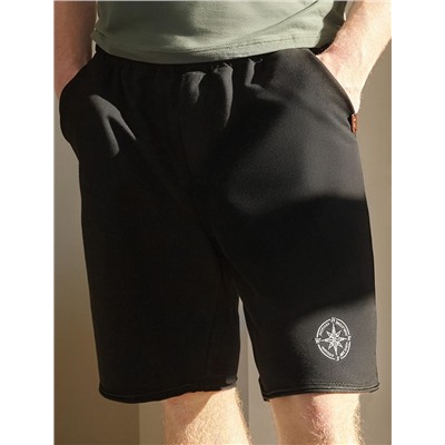 Шорты из тонкого футера с эластаном