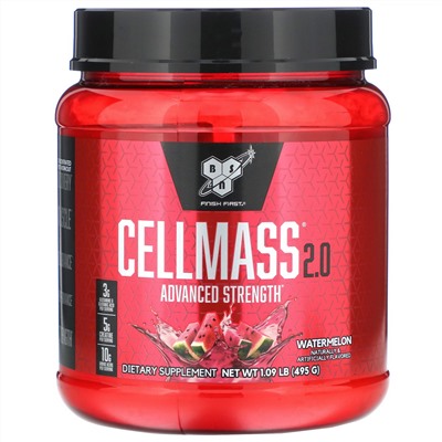 BSN, Cellmass 2.0, концентрированное средство для восстановления после тренировки, арбуз, 495 г (1,09 фунта)