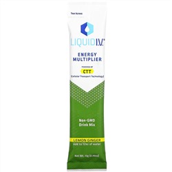 Liquid I.V., Energy Multiplier, Supercharged Energy Drink Mix, Lemon Ginger, 10 Stick Packs, 0.56 oz (16 g) Each