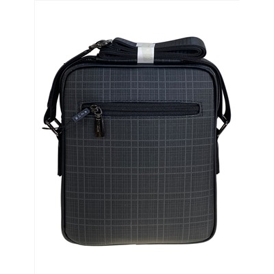 Сумка мужская из натуральной кожи, цвет графито-черный