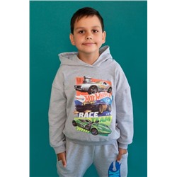 Худи 22757 Hot Wheels (Серый меланж)