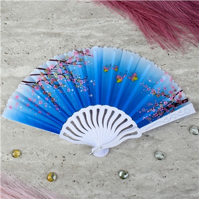 Веер 23 см / 622-8 /уп 12/600/ микс, пластик, полиэстер