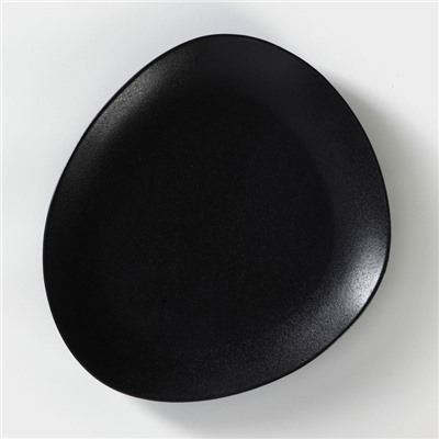 Тарелки Magistro Carbon, 26×23 см, набор 2 шт., фарфор, чёрные