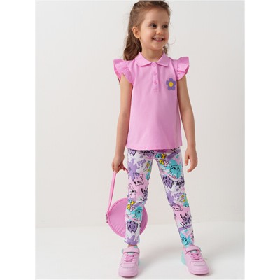 Брюки трикотажные для девочек (легинсы), 2 пары в комплекте