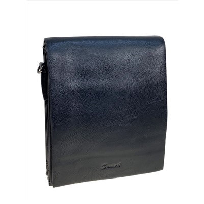 Сумка мужская из натуральной кожи, цвет черный