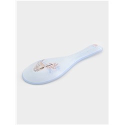 Подставка под ложку новогодняя Доляна «Снегири на ветке», 21.5×7.5×1.5 см, стекло, белая, голубая