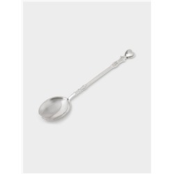 Сахарница «Ажур», 200 мл, 10×10 см, с ложкой МИКС, металл, стекло, серебристая