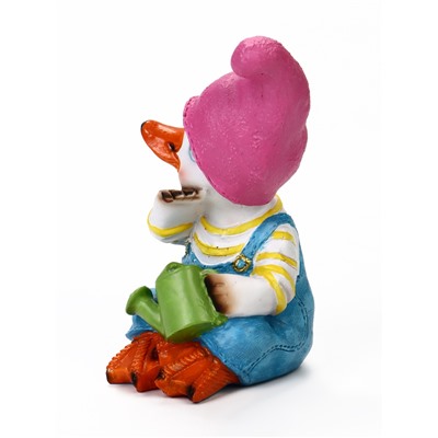 Садовая фигура из полистоуна «Утёнок с лейкой», 10×5.5×16 см