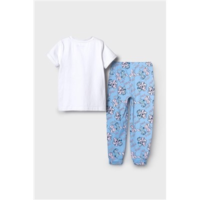 Комплект трикотажный для девочек: фуфайка (футболка), брюки PLAYTODAY, 1240912