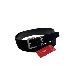 Ремень женский  из натуральной замши, цвет черный