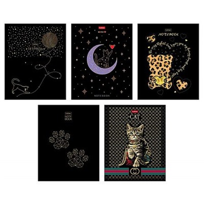 Тетрадь  48л клетка "Golden dream" (093217) 3D фольга, матовая ламинация Хатбер