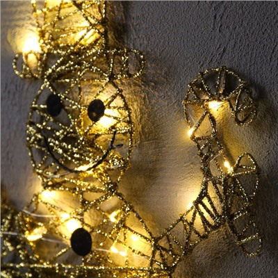 Светодиодная фигура «Снеговик» 34×41 см, металл, батарейки ААх2 (не в комплекте), свечение тёплое белое