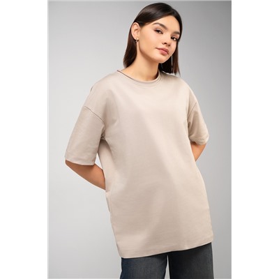 Женская футболка оверсайз из футера двухнитки Happyfox