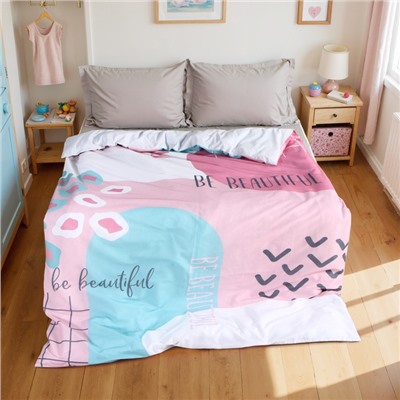 Пододеяльник 1.5-спальный «Этель» Be beautiful, 143×215 см, бязь