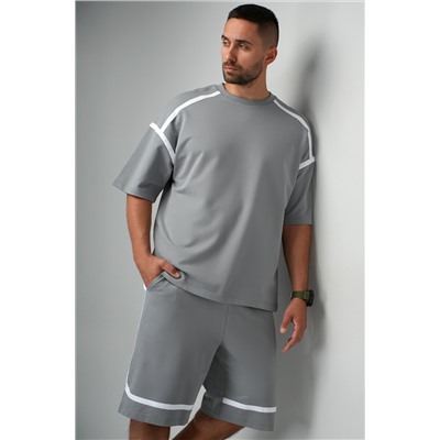 Мужской костюм оверсайз из футера двухнитки Happyfox