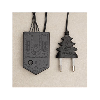 Гирлянда «Сеть» 2×2 м, IP20, тёмная нить, 224 LED, 8 режимов, 220 В, свечение синее