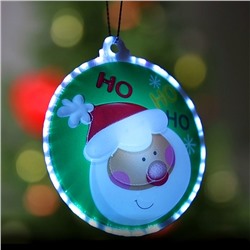 Световая подвеска «Дед Мороз» 7.5 см, батарейки LR44×3 (в комплекте), свечение мульти