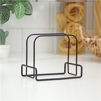 Салфетница Доляна «Демо», 13×8.5×11 см, тёмно-коричневый