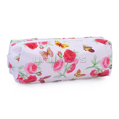 Пенал-косметичка Rose, 19х7х4 см, на молнии, ПВХ, ассорти 6 дизайнов, ОПП-упаковка