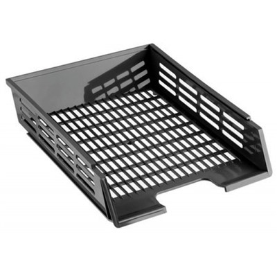 Лоток для бумаг горизонтальный XXL черный ЛТГ-30570 Стамм