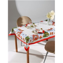 УЦЕНКА Набор столовый "Новогодняя сказка" скат.150х110см +/-3см с ГМВО, салф.40х40см-4 шт, хл100% 16