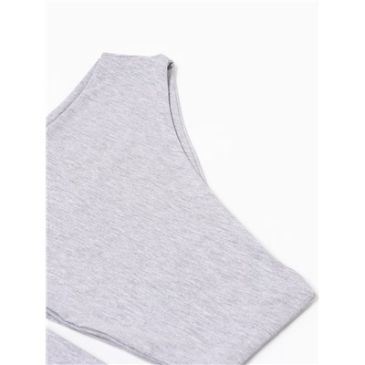 Топ с завязкой на талии женский MINAKU : Casual Collection, серый, размер 46