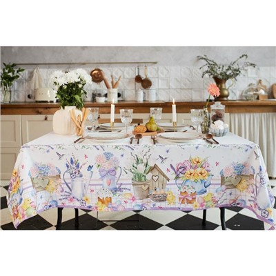 Скатерть Этель «Цыплята и куличи» 110×147 см, 100% хлопок, саржа 190 г/м²