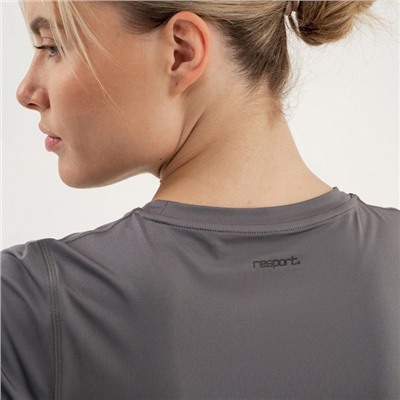Футболка со вставками женская Resport, бифлекс, размер 42 (XS), серая