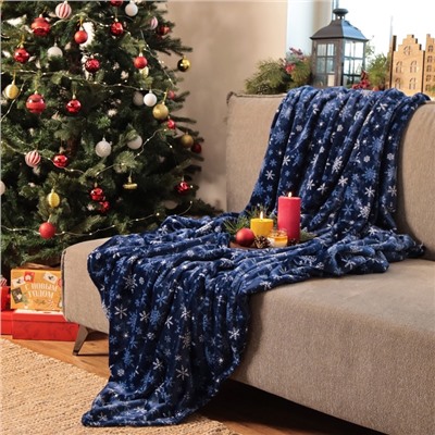 Плед «LoveLife. Снегопад» 180×200 см, велсофт