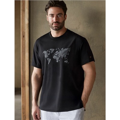 Свободная футболка  с авторским принтом