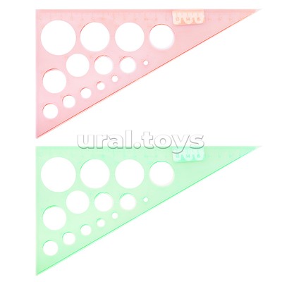 Треугольник с окружностями 19см 30* NEON Cristal ассорти, отливная шкала